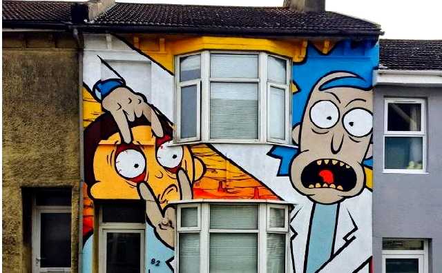 Ein schickes Rick & Morty Mural