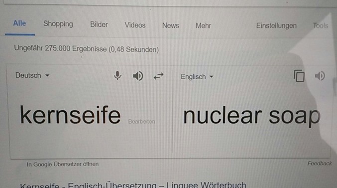 Google-Übersetzer erfindet saubere Atomwaffe