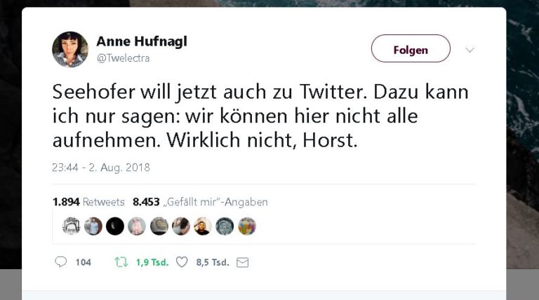 Sorry, Horst – probier’s doch mal bei Facebook